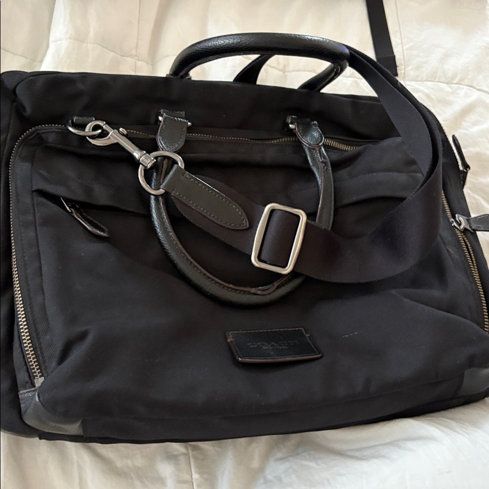 Coach Black Briefcase Cloth Authentic Coach mens briefcase travel bag satchel